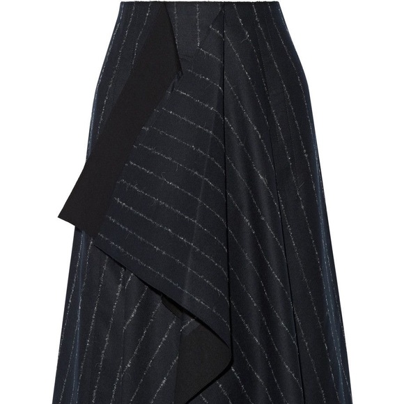 CEDRIC CHARLIER pinstripe wool skirt size 42 - Picture 5 of 7